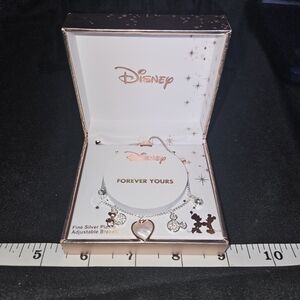 Disney Forever Yours Silver Plated Charm Bracelet New in box